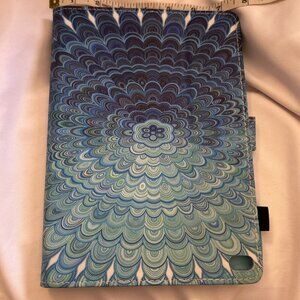 Ipad Tablet Case Cover Protector Turquoise To Dark Blue Geometric Pattern